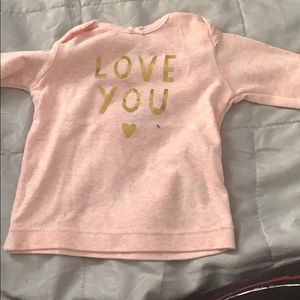 Baby girl long-sleeve “love you” tee